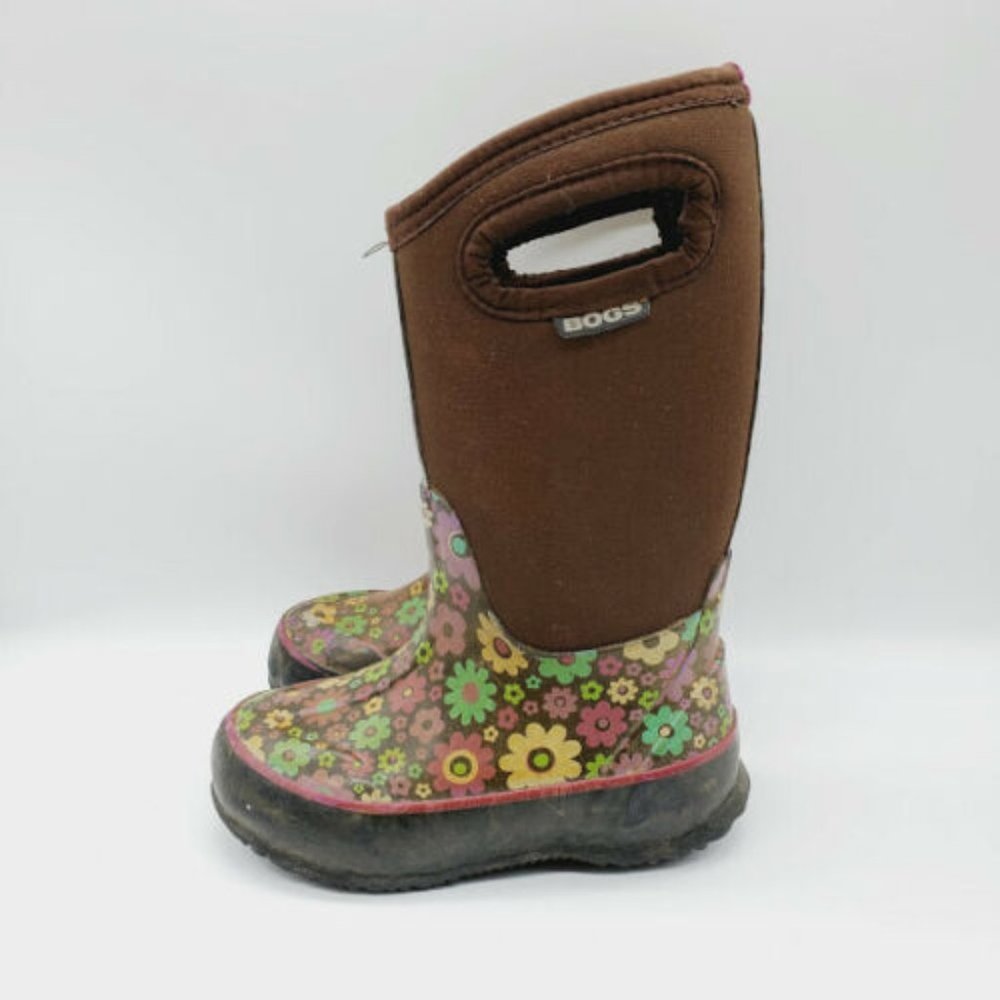 Bogs Girls Flora Comfort Pull On Mid Calf Boots 10